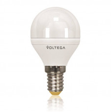 Лампа светодиодная диммируемая Voltega шар матовый Е14 6W 4000К VG2-G2E14cold6W-D 5494