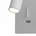 Бра для чтения светодиодное с выключателем и USB-портом Maytoni Mirax C041WL-L3W3K