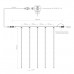 Светодиодная гирлянда ARD-ICEFALL-CLASSIC-D12-1000-5PCS-CLEAR-120LED-LIVE WHITE (230V, 11W) (Ardecoled, IP65)