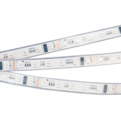 Светодиодная лента DMX-5000P-5060-60 24V Cx6 RGB (14mm, 12.5W, IP66) (arlight, Закрытый, IP66)