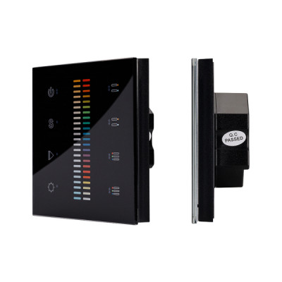 Панель Sens SR-2830C-AC-RF-IN Black (220V,RGB+CCT,4зоны) (arlight, IP20 Пластик, 3 года)