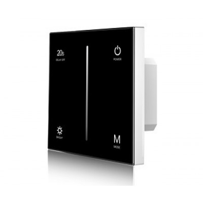 Панель SMART-P6-DIM-G-IN Black (12-24V, 4x3A, Sens, 2.4G) (Arlight, IP20 Пластик, 5 лет)