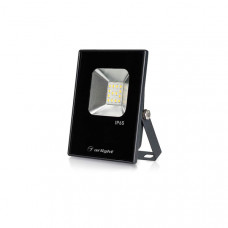 Светодиодный прожектор AR-FLAT-ICE-10W-220V White (Black, 120 deg) (arlight, Закрытый)