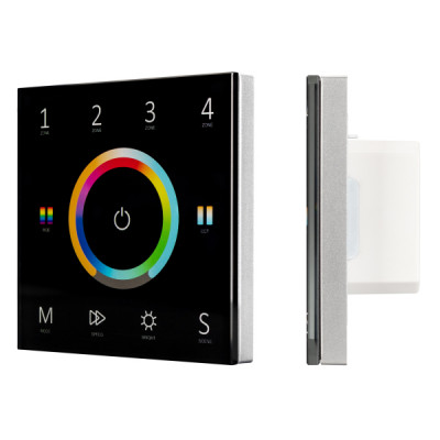 Панель Sens SMART-P67-MULTI Black (230V, 4 зоны, 2.4G) (arlight, IP20 Пластик, 5 лет)