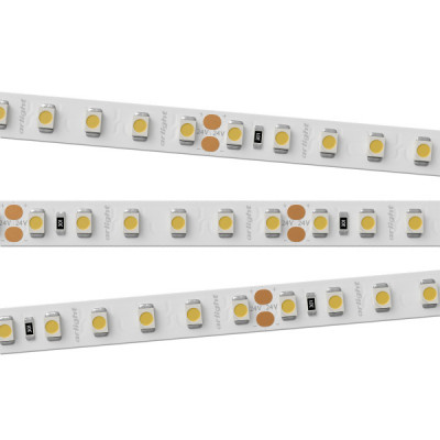 Светодиодная лента RT-A120-8mm 24V Warm2700 (9.6 W/m, IP20, 3528, 50m) (arlight, Открытый)