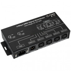 Контроллер-распределитель LN-DMX-4CH (230V) (Arlight, IP20 Металл, 1 год)