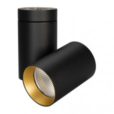 Спот Arlight SP-POLO-SURFACE-TURN-R85-15W Warm3000 (BK-GD, 40 deg) (IP20 Металл)
