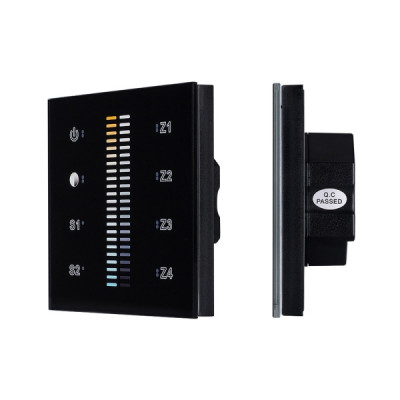 Панель Sens SR-2830B-AC-RF-IN Black (220V,MIX+DIM,4зоны) (arlight, IP20 Пластик, 3 года)