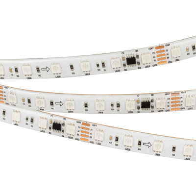 Светодиодная лента DMX-5000SE-5060-60 24V Cx6 RGB (12mm, 14.4W/m, IP65) (arlight, Закрытый, IP65)