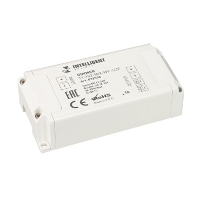 INTELLIGENT ARLIGHT Диммер TY-102-MIX-WF-SUF (12-24V, WI-FI, 433MHz, 2x3A) (INTELLIGENT ARLIGHT, IP20 Пластик, 3 года)