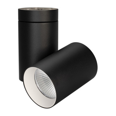 Спот Arlight SP-POLO-SURFACE-TURN-R85-15W Warm3000 (BK-WH, 40 deg) (IP20 Металл)